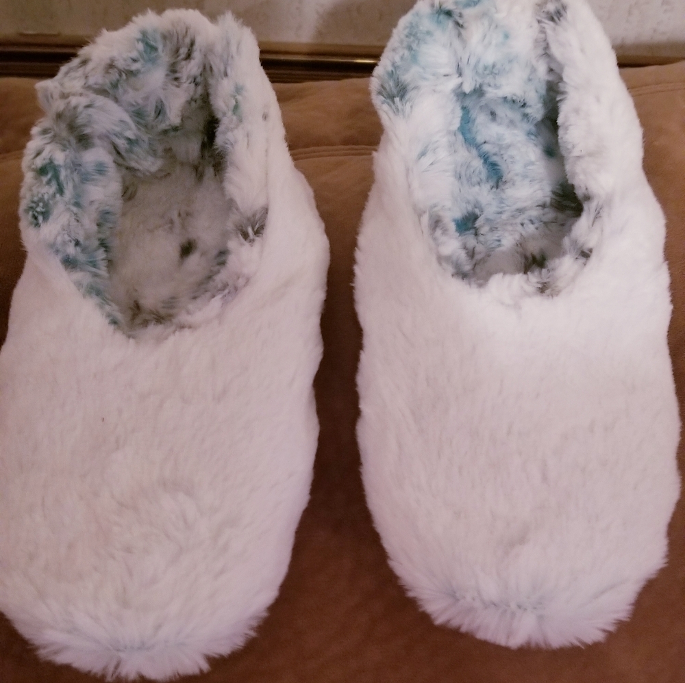 Minky slippers NEW Hand Sewn Frost